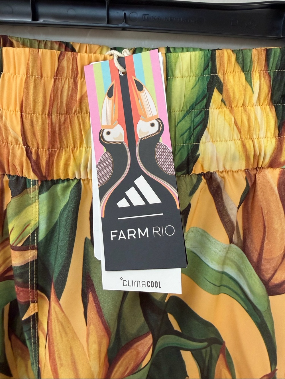 Adidas x FARM Rio Training Pacer Shorts L Tropical Floral Running Athletic NWT - Picture 4 of 7